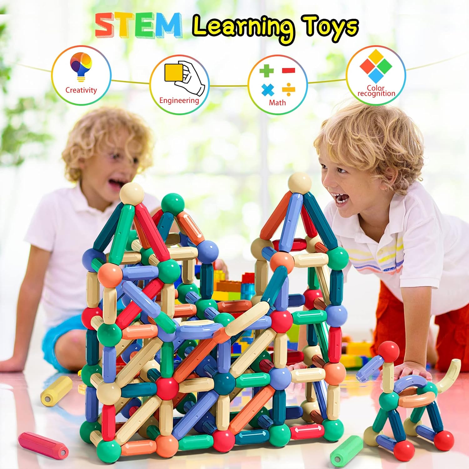 Magnetic Sticks Building Blocks For Kids Early Learning & Development