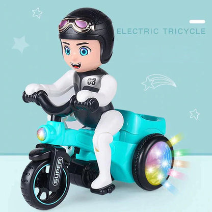 Lightning & Musical Stunt Bike Tricycle Bump Go Scooter Toy